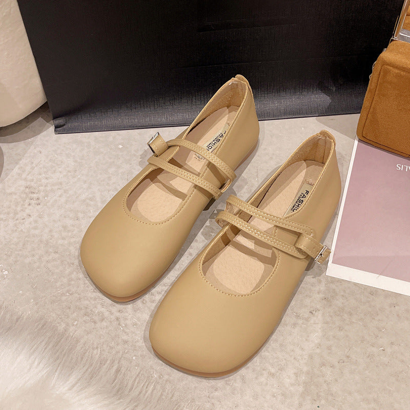 Damen Ballerinas mit verstellbarem Riemen und weichem Innenfutter R&B