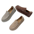 Damen Mokassin-Slipper mit seitlichem Elastikeinsatz und rutschfester Sohle