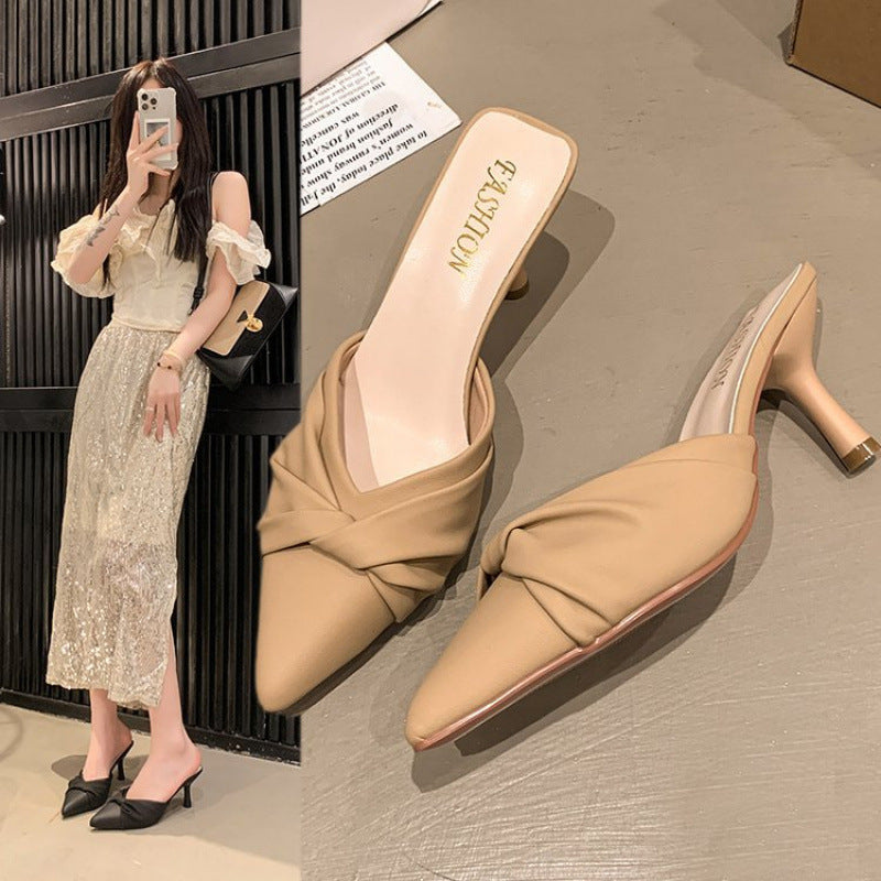 Damen Sling-Pumps mit stilvollem Knotendesign und elegantem Absatz R&B