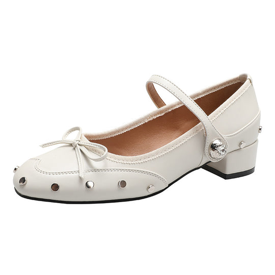 Damen elegante Ballerinas mit modischem Riemen und schimmerndem Detail R&B