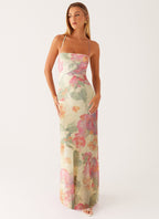 Damen Maxikleid mit floralem Muster R&B