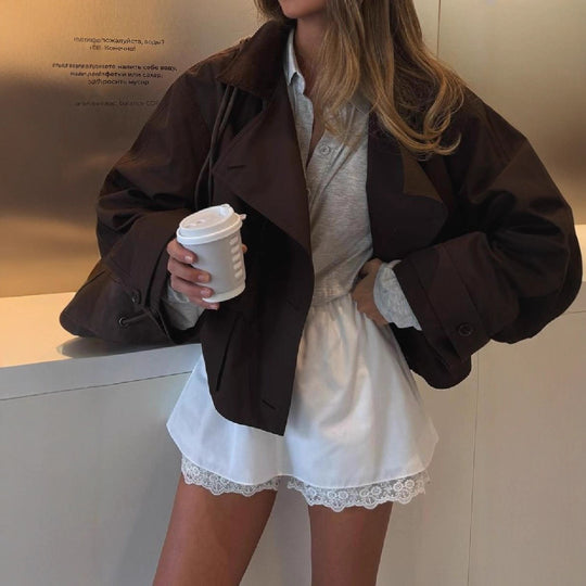 Damen Oversized Jacke mit stylischem Schnitt R&B