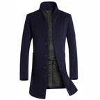Herren elegante Steppjacke mit hohem Kragen und modischem Schnitt
