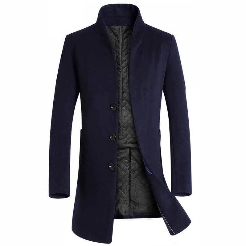 Herren elegante Steppjacke mit hohem Kragen und modischem Schnitt
