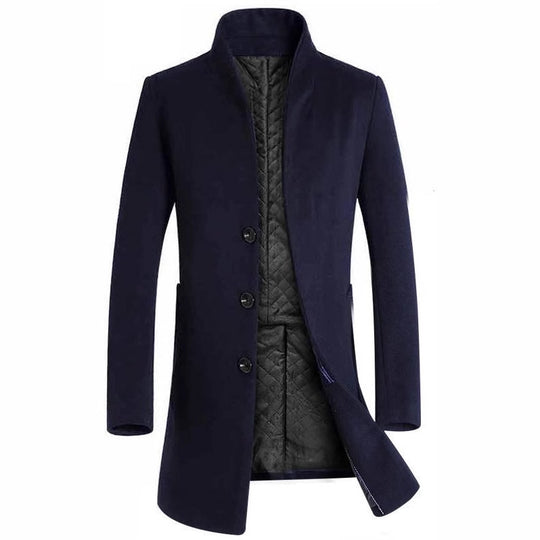 Herren elegante Steppjacke mit hohem Kragen und modischem Schnitt R&B