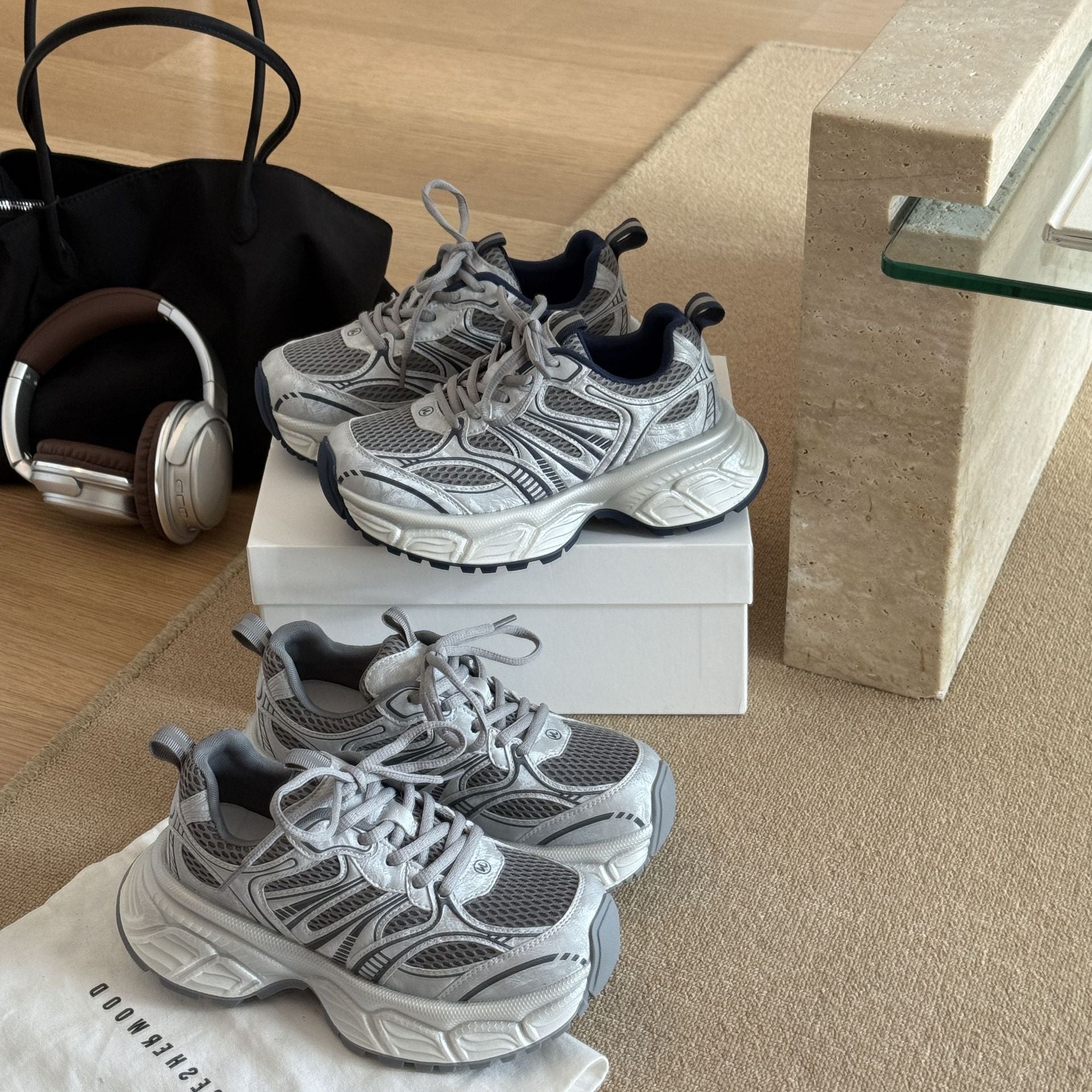Damen Sportliche Lauf-Sneaker mit atmungsaktiver Mesh-Oberfläche und stabilem Dämpfungssystem