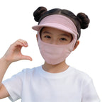 Damen nan Sonnenschutz-Visier mit integrierter atmungsaktiver Gesichtsmaske und verstellbarem Nackenzug R&B