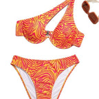 Damen Asymmetrisches Bikini-Set R&B