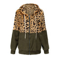 Damen Modischer Fleece-Hoodie mit tierischem Muster und Kontrastdetails R&B