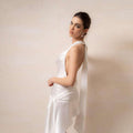 Damen Elegantes Abendkleid mit asymmetrischem Rückenausschnitt und fließendem Stoff R&B