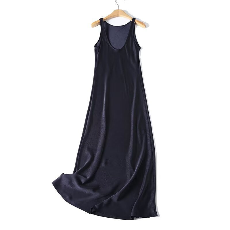Damen Langes Seidenkleid mit elegantem Rückenausschnitt R&B