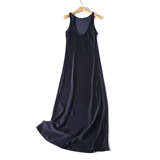 Damen Langes Seidenkleid mit elegantem Rückenausschnitt R&B