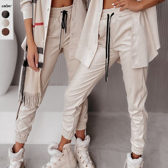 Damen Bequeme Jogginghose mit stilvollen Cut-Outs und elastischem Bund R&B