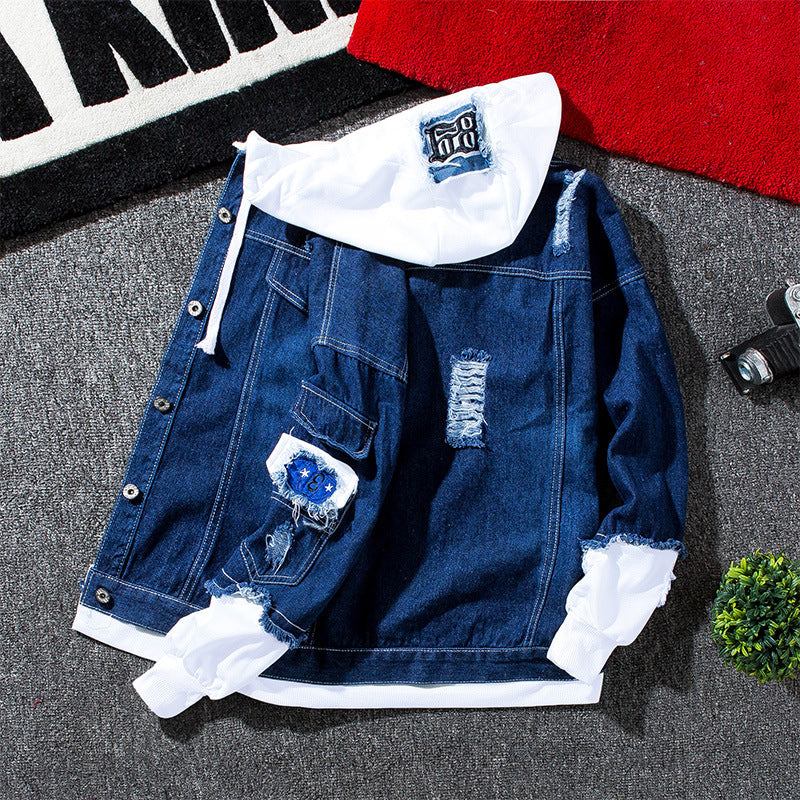 Enzo | Jeansjacke mit Kapuze