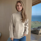 Damen Rollkragenpullover mit strukturiertem Design und Glitzerakzenten R&B