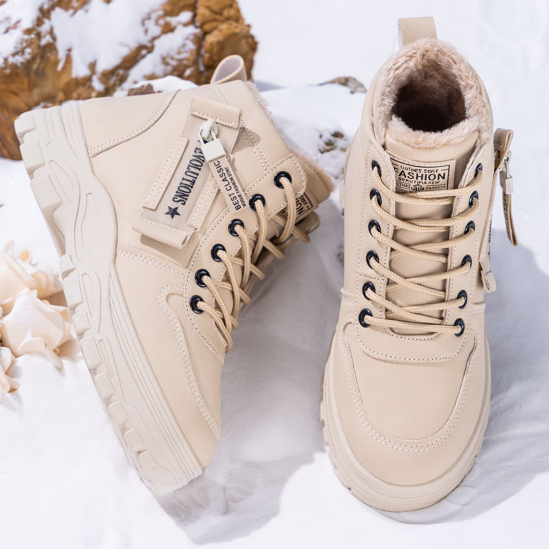 Damen Modische Winterboots mit Warmfutter und rutschfester Sohle R&B