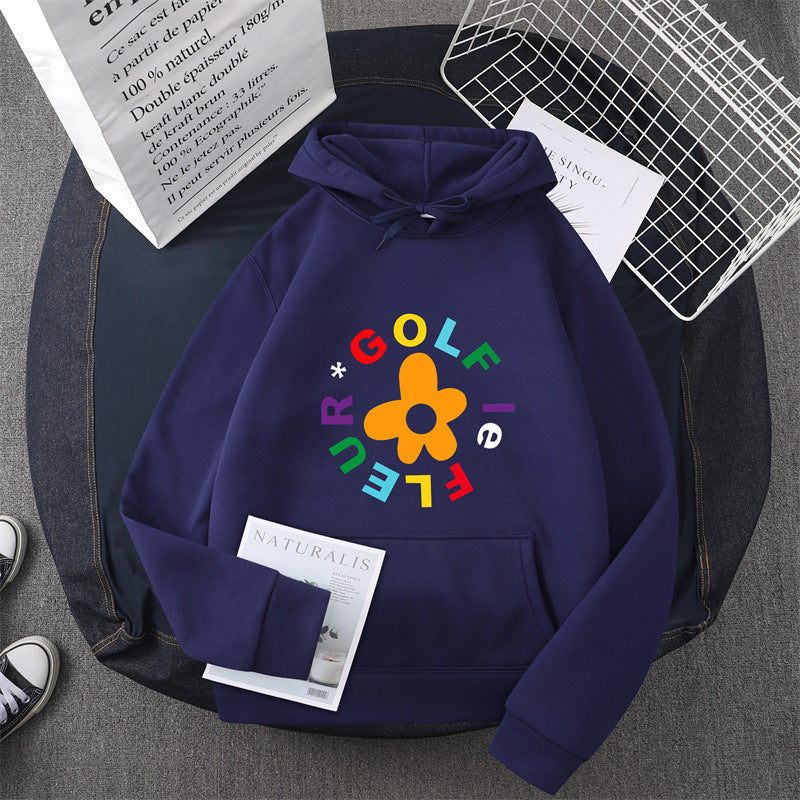 Damen Kapuzenpullover mit kreativem Blumen-Grafikdesign und bequemer Passform R&B
