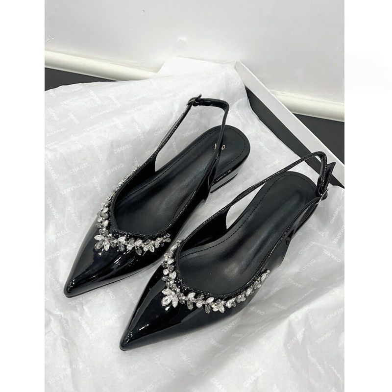 Damen Slingback Pumps mit funkelnder Strassverzierung R&B