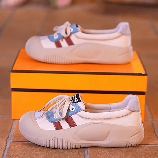 Damen Sportliche Sneaker mit modischem Schnür-Design R&B