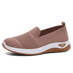 Damen Komfortable Slip-On Freizeit-Schuhe mit atmungsaktivem Obermaterial