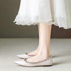 Damen Elegante Ballerinas mit modischen Nietenverzierungen R&B