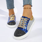 Damen Glitzernde Sneakers mit farbenfrohen Akzenten und eleganter Schnürung R&B