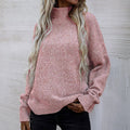 R&B | Sweater - Damen Herbst Einfarbiger Rollkragenpullover