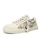 Damen modische Canvas Sneakers mit einzigartigem grafischem Design