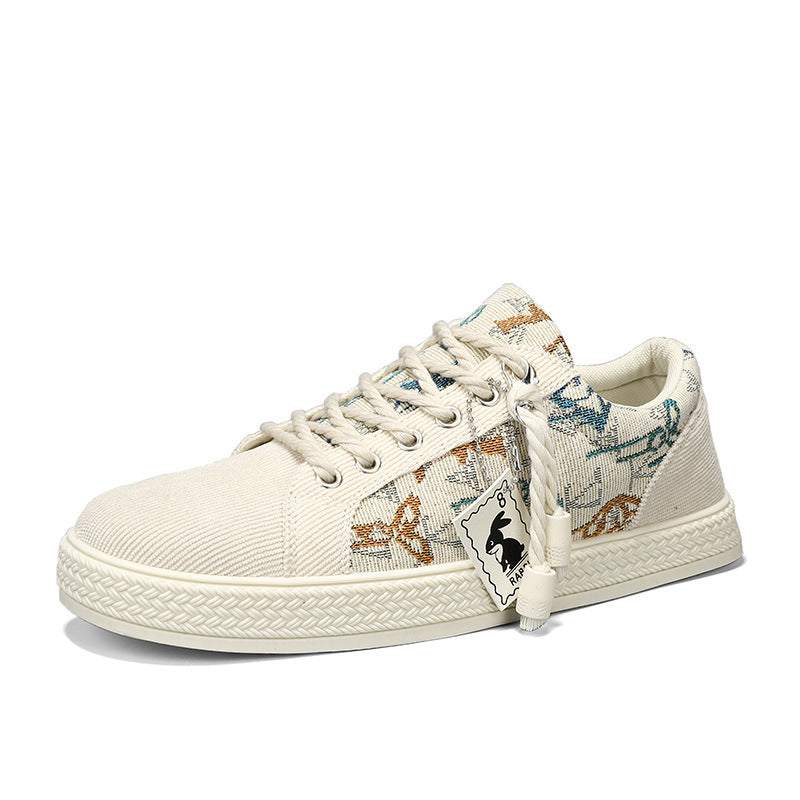 Damen modische Canvas Sneakers mit einzigartigem grafischem Design