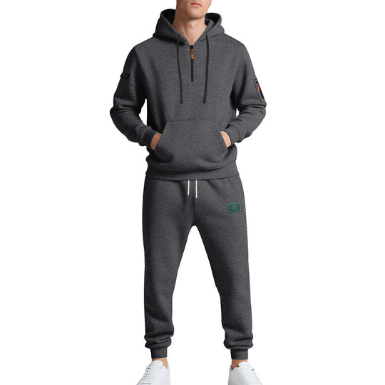 Herren Sportliches Kapuzenset mit praktischen Taschen und elastischem Bund R&B