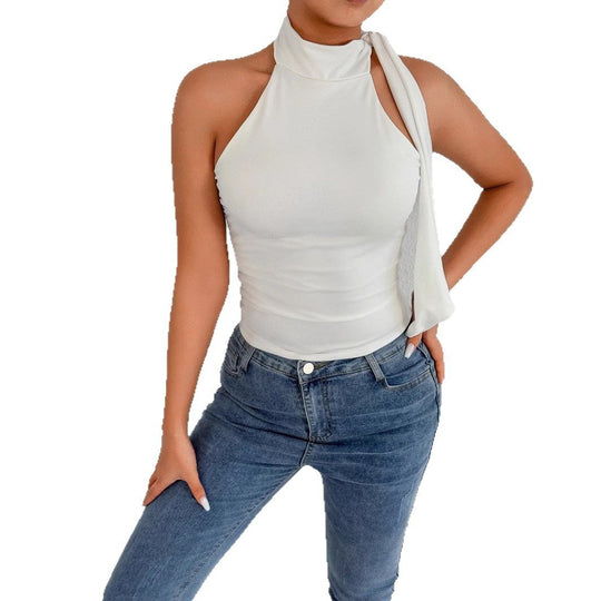 Damen elegantes Top mit femininer Schleifenoptik R&B