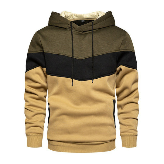 Herren Sportlicher Kapuzenpullover mit modernem Farbblockdesign und atmungsaktiven Eigenschaften R&B