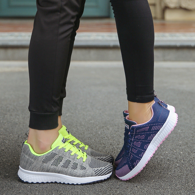 Damen atmungsaktive Sport-Sneaker mit flexiblem Obermaterial und rutschfester Sohle