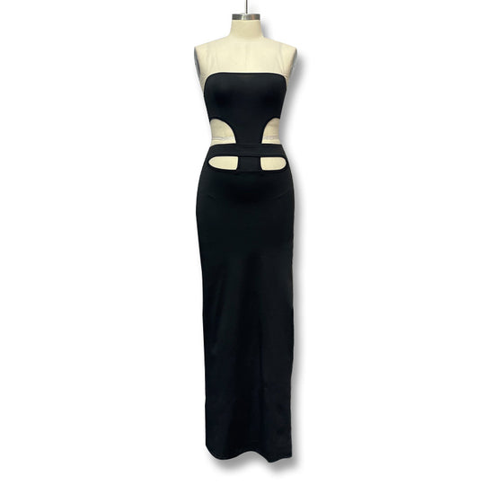 Damen Maxikleid mit stilvollen Cut-Outs und sexy Schlitz R&B