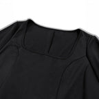 Damen Minikleid mit eckigem Ausschnitt und praktischen Taschen R&B