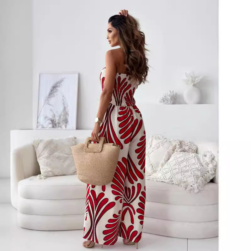 Damen Sommer Jumpsuit mit floralem Design R&B
