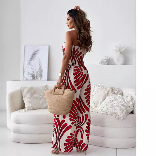 Damen Sommer Jumpsuit mit floralem Design R&B
