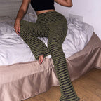 Damen Strickleggings mit raffiniertem Zick-Zack-Muster R&B