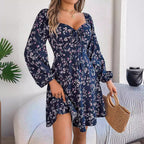 Damen Off-Shoulder Blumenkleid mit Rüschendetails R&B