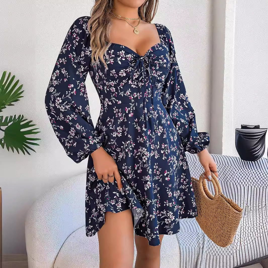 Damen Off-Shoulder Blumenkleid mit Rüschendetails R&B