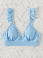 Damen Triangel-Bikinioberteil mit Rüschendetails R&B