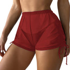 Damen Sportliche Shorts mit verspielten Rüschendetails