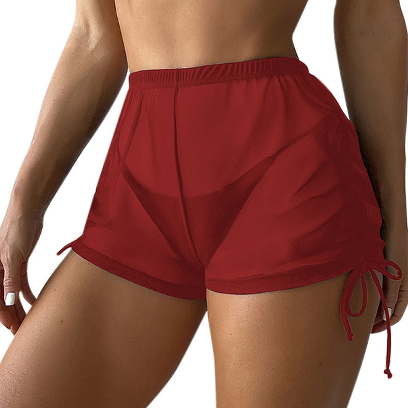 Damen Sportliche Shorts mit verspielten Rüschendetails