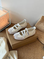 Damen Sportliche Ballerinas mit flexiblem Riemendesign und atmungsaktiver Sohle