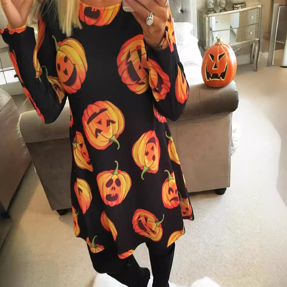 Damen Halloween-Tunika mit grafischem Print R&B