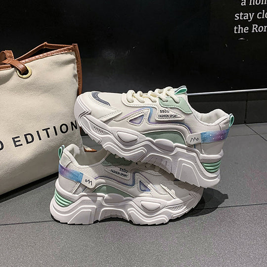 Damen trendige Sneakers mit innovativer Dämpfung und atmungsaktiver Mesh-Oberfläche R&B