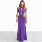 Damen Elegantes Abendkleid mit aufregendem Cut-Out-Design und funkelnden Akzenten EB