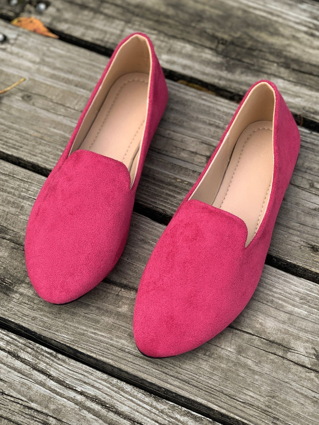 Damen Flache Mokassins aus hochwertigem Wildleder R&B