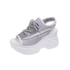 Damen sportliche Plateausandalen mit atmungsaktivem Obermaterial R&B