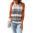 Damen Lässiges Stricktop mit modischem Farbwechsel R&B